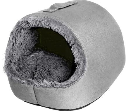 Cuccia per gatti chiusa, semi chiusa, morbida e confortevole tenda per dormire calda con cuscino in peluche, cuccia per animali domestici da interno per gatti cuccioli dormitorio casa camera da letto