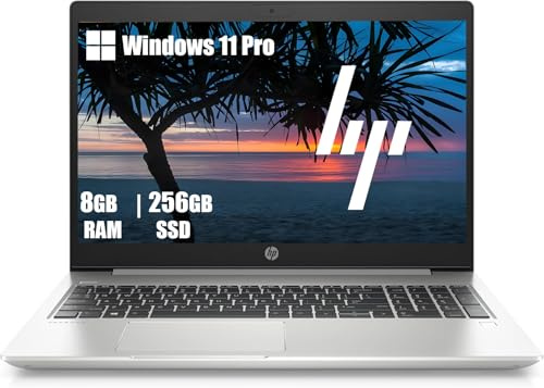 HP ProBook 450 G7 Ordinateur portable professionnel 15,6 FHD (1920 x 1080), Intel Core i5-10210U, 8 Go de RAM, SSD 256 Go, clavier japonais QWERTY, Windows 11 Pro (reconditionné)