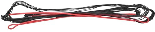 ZDETGU Recurve Bågbågsträng 12 Trådar Nylonbågskyttebågsträng för Långbåge Slitstark Universal Fit Svart Röd 70