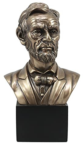 Ebros United States of America 16th President Abraham Lincoln Bust Statue 9.25 Tall Civil War Transcendent Leader American Presidents Historical Educational Sculpture