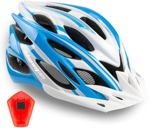 Shinmax Fahrradhelm Herren Damen mit Visier Abnehmbarer Fahrradhelm mit Licht MTB Fahrradhelm Erwachsenen Unisex Mountainbike Helm Radhelm Rennradhelm
