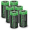 CR123A 3V Lithium Battery, 1600mAh CR123 Disposable Batteries for Alarm System Motion Sensor Camera Torch Remote Toys Single Use 6 Pack