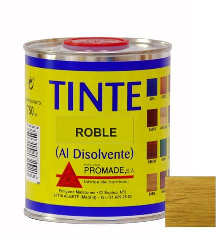 Promade - Tinte al disolvente para teñir la madera. Tonos de madera y colores vivos y modernos (375 ml, Roble)