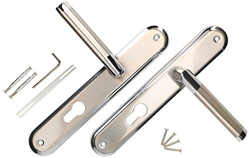 KOTARBAU® Türdrückerset 90 mm WC Langschild Nickel-Chrom Universal Modern
