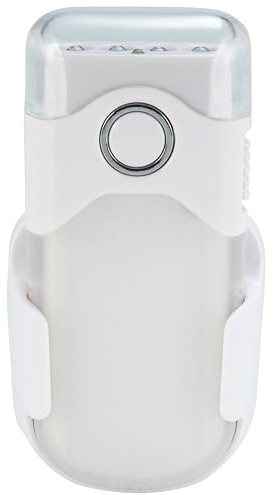Alecto ATL-80 LED veilleuse avec capteur de lumière - lampe de poche de secours - s'allume automatiquement en cas de panne de courant - intensité lumineuse réglable - rechargeable - blanc