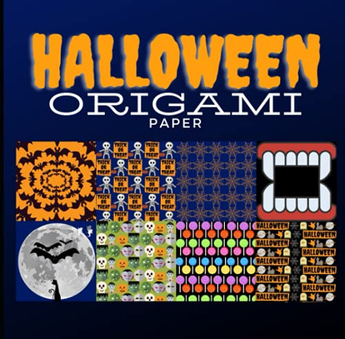 Halloween Origami Paper: Double Sided Scrapbooking Paper, 8x8 in, 100 pages, Decorative Craft Paper