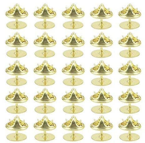 BGTXINGI 100Pcs 11mm Schmetterling Pin Backs mit 100Pcs 10mm Krawattennadeln Silber Pins für Schmuck Machen und Handwerk (Gloden)