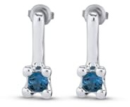 Uno de 50 - Pendientes Colección Spiritual para Mujer, Plata 925, Color Azul, Talla única, Fabricado en España