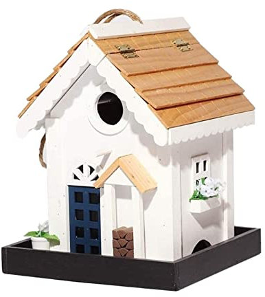 Mangeoire Oiseaux Exterieur Mangeoire À Oiseaux en Bois Type De Villa Suspendue Durable Mangeoire À Oiseaux Sauvages Cadeaux De Décoration De Jardin Mangeoire pour Oiseaux