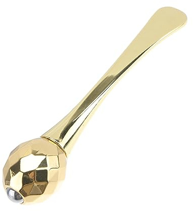 Augenmassagestab aus Zinklegierung in Gold, Handlicher Stift | Zarte Glatte Oberfläche, 1 Stück, Feine Verarbeitung, Kompakt für Präzise Anwendung