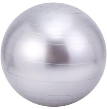 Gymnastikball, PVC-Anti-Burst-Yoga-Ball mit Handpumpe für Pilates, Fitnessstudio und Heimtraining, Silber, 85 cm Durchmesser