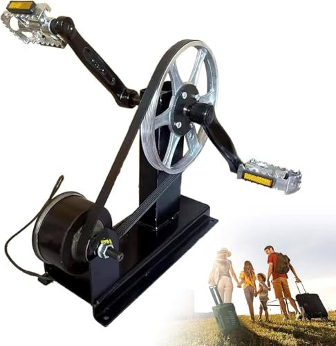 Qiang Generatore a Pedale 300w Generatore di Potenza a Pedale Facile da Trasportare Caricabatterie per Generatore di Bicicletta per Uso Domestico Esterno Mobile,A