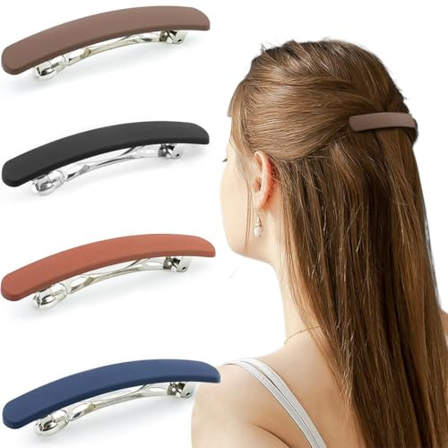 NJCXOLA 4PCS Barettes Cheveux Femme Barrette Cheveux Grande Barrette À Cheveux Pour Femme Barrettes, Hair clip Pour Cheveux Epais Fins