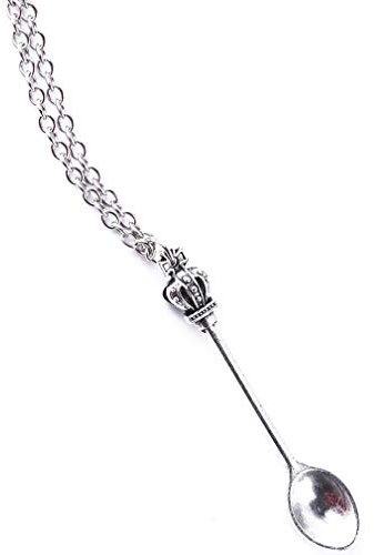 Crown Stainless Steel Spoon Pendant Necklace Fashion Alloy Vintage Ancient Charms Nice Processed