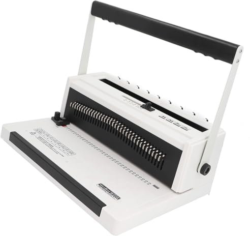 FLEXMAN Bindemaschine, Multifunktionale Rundloch Doppeldraht Drahtbindemaschine mit Humanisiertem Griff, 3:1 Pitch Kammbindemaschine aus Legiertem Stahl für die Druckerei Im Office