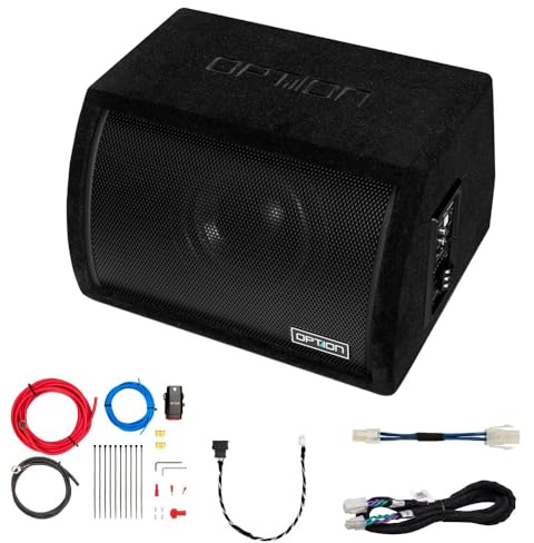 Option Aktiv-Subwoofer PULSE-6BRA Kit kompatibel mit VW Polo VI (Typ AW, mit Beats ab Werk), 220 Watt RMS, 165mm Subwoofer, Bassreflex-Gehäuse, inkl. Pegel-Fernbedienung