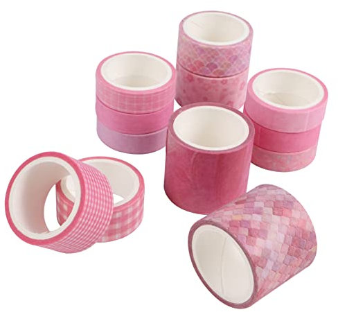 HAWILLOSCH 12stücke Vintage Washi Papierband Dekorative Diy Masking Klebeband Für Handwerk Sammelalbum Bastelarbeiten