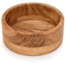Indus Lifespace Acacia Wood Bowl Set for Kitchen Serving Bowls | Enjoy Your Salad, Pasta, Rice, acai, Smoothie (6 x 6 x 2.5)