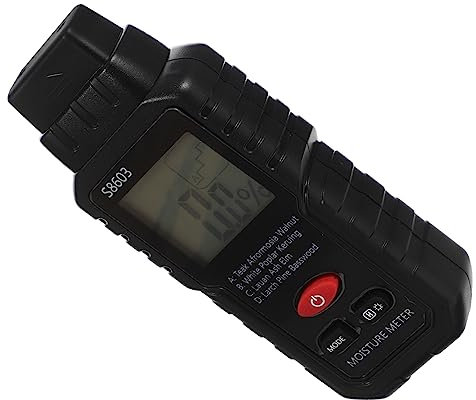 Uonlytech Misuratore di Umidità Portatile Digitale per Carta e Legno Display Retroilluminato, Funzione Data Hold, Plastico Leggero per Uso Interno e Agricoltura