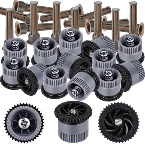 Honoson Lot de 16 têtes d'arrosage de rechange, 17 camionnettes, noir et gris