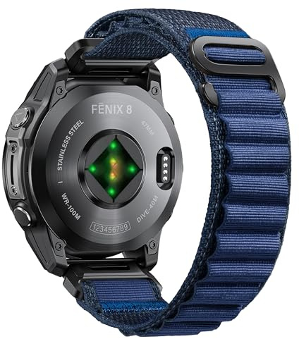 NotoCity för Garmin/Forerunner/Epix/Quatix armband, klockarmband G-krok justerbart, 22mm, Nylon