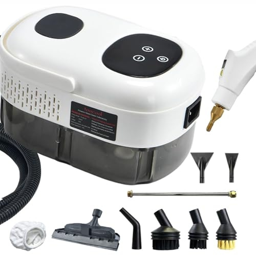HFDJRWK Nettoyeur Vapeur Multifonction Domestique, Chauffage Rapide en 15 Secondes, Nettoyeur Haute Température 105°C, Adapté Aux Voitures, Cuisines, Meubles, Joints de Carrelage, Carrelage