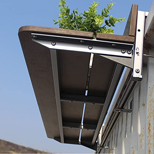 Balcony Hanging Table,Hanging Table for Balcony Railing Convenient Folding Computer Desk for Small Spaces Outdoor Lifting Shelf for Household Use