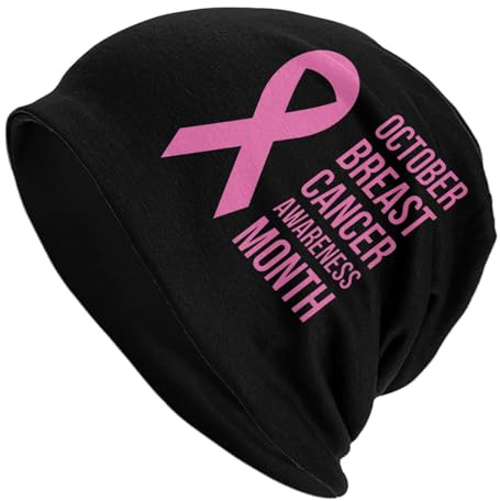 Kvinnor män vintermössa bröstcancer upplysningsmånad nattmössa varm huvud wraps klassisk slouchy beanie mössa för skidåkning vinter fiske