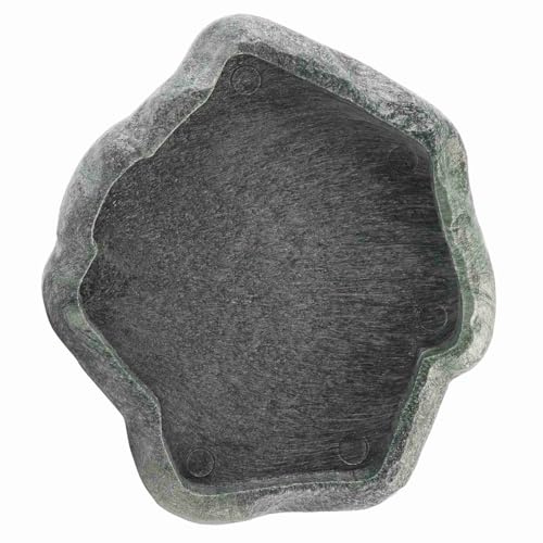 MechKit Reptiliennapf aus ABS-Harz, langlebig, Steinimitat-Design, Futter- und Wassernapf für Schildkröten, Eidechsen, Geckos, Schlangen, Grün, Blau, Größe S, M (S)