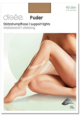 disée Damen Stützstrumpfhose, 4007C / disée Stützstrumpfhose 40DEN, Gr. 52/54, Hautfarben (puder 141)