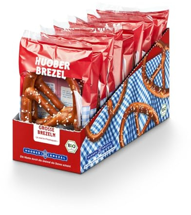 HUOBER Große Brezel, Brezelpack mit 40 Packungen à 2 Stück, 400g (400 g (4er Pack)) (400 g (1er Pack))