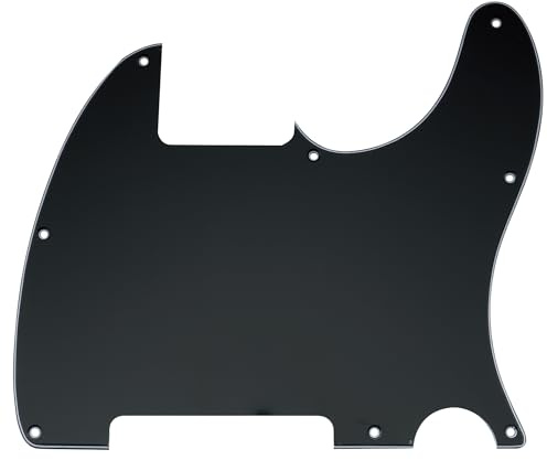 Musiclily 8 Löcher TL Schlagbrett Pickguard Rohling 3 lagig Schwarz | für Fender USA/Mexican Standard Esquire E-Gitarre