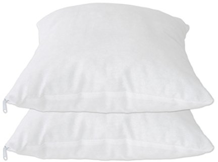 Nurtextil24 Füllkissen 2er 35x35 cm Inlett Baumwolle Weiß Reißverschluss | Kissenfüllung weiche Polyesterfüllung, formstabil, atmungsaktiv, langlebig, Waschbar - für Sofa, Deko-, Schlaf- & Zierkissen