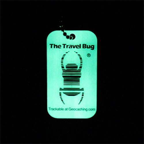 geo-Versand Geocaching Travel Bug® QR-kod + gratis loggbok med Copytag – 2 Dogtags – med kedja, spårbar, TB
