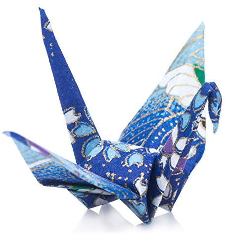 10 Pre-Folded Japanese Origami Paper Cranes for Craft & Wedding Decoration - Red - zen minded