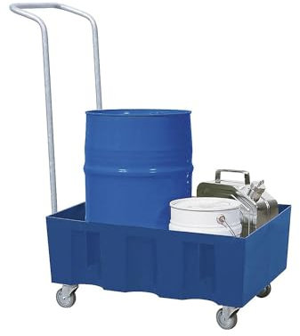 kaiserkraft | PE-Auffangwanne für 60-Liter-Fässer | Auffangvolumen 60 l | fahrbar | ohne Gitterrost