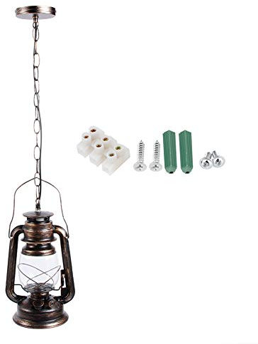 Jenngaoo Lanterna Vintage da Esterno, Lanterna a LED da 11 '' Luci a Sospensione per Interni da Esterno E27 Lampada a Luce a Vite per La Decorazione del Cortile della Tavola del Patio di Casa - 220V