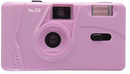 ZXNQ 35mm Appareils Photo argentiques - Portatif et Compact Appareil Photo Vintage - Flash intégré,Violet, Purple Violet