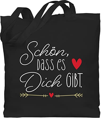 Shirtracer - Baumwolltasche - Valentinstag Taschen - Schön dass es dich gibt - Geschenke für Frauen Weihnachts-Geschenk Geschenkideen Freundin Schwester Lieblingsmensch Weihnachten