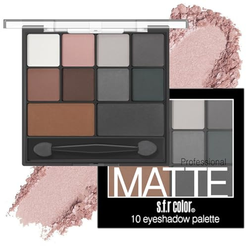 Xumann Smokey Eyeshadow Palette, Waterproof Grey Black Smoky Eyeshadow for Women Long Lasting Makeup