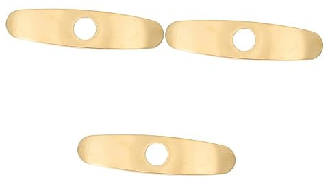 BESTonZON 3St Wasserhahnplatte Badewannenarmatur Waschbecken Golddekor Lochabdeckung für das Spülbecken zu Hause goldene Küchenarmatur draussen Zubehör das Gold schmücken Rostfreier Stahl