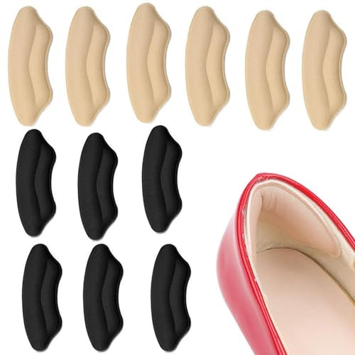 Cuscini per Tallone Scarpe,Autoadesive Cuscini per Piedi,6 Paia Proteggi Tallone,Cuscini per tallone Pad Heel,Solette per la Cura dei Piedi,impediscono ai talloni di sfregare e scivolare