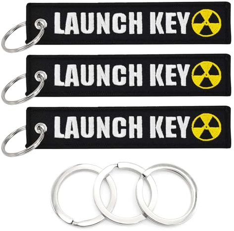 HDGSAFD Lot de 3 porte-clés brodés en acier inoxydable - Personnalisables - Noir, Noir