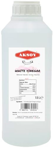 Aksoy Distilled White Spirit Vinegar 1.5L | Perfect for Cleaning, Pickling, Marinating, Cooking & Natural Weed Killer | Food-Grade & Multi-Purpose Vinegar