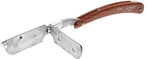 BELLIFFY Herren Rasiermesser Holzmaserung Kunststoff Rasierer mit Schutzvorrichtung Ergonomisch Stabil für Salon Heimbarbier Zufälliger Stil