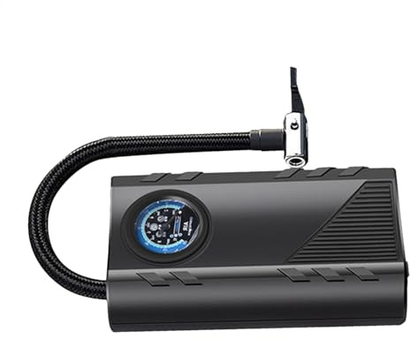 Digital Car Tyre Pump - Car Tire Inflator | Tyre Inflator Air Compressor | Cordless Air Compressor | Electric Pump with Digital Values Display | Rechargeable Tyre Pump for Car Motorbike