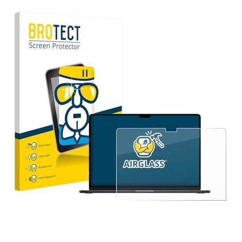 BROTECT Schutzglas für Apple MacBook Air 15 M4 2025 | Transparenter Displayschutz Made in Germany Schutzfolie Panzer Folie Glas 9H Anti-Fingerprint Einfache Montage Clear