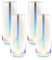 hosck 4 Stück Stiellose Champagnerflöten, 300ml Schillernde Weingläser, Prosecco Weinflöte, Cocktail Glas Set, Mimosen Gläser Tasse, Bar Glaswaren, Highball Glas für Cocktail, Champagner, Saft