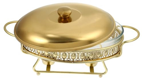 Didiseaon 1pieza Estufa De Calentamiento Buffet De Alcohol para Restaurantes Calentador De Comida Dorado para Eventos y Banquetes