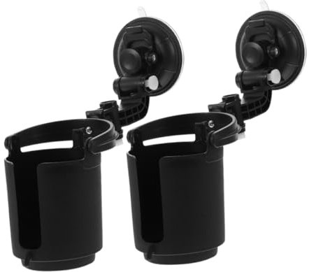Alipis 2piezas Soporte Giratorio para Botellas y Vasos Ventosa para Coche Soporte para Teléfono Estante Interior Fácil Instalación